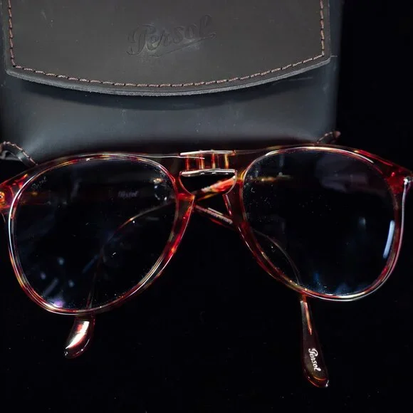 Persol 714 Sunglasses Tortoise Havana Red Folding - Picture 2 of 6